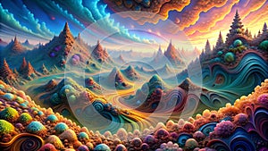 Fractal Landscape: A Journey Through a Recursive Dimension  generative AI