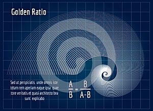 Fractal lines golden ratio proportion section