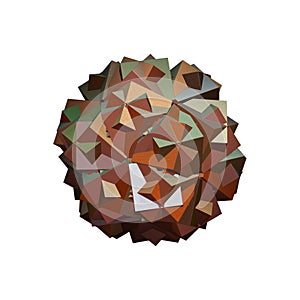 Fractal Nonconvex Polyhedron - Poinsot body 3D illustration