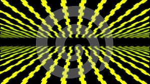 Fractal, retro, neon fractal with yellow stripes