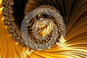 Fractal spiral - abstract digitally generated image