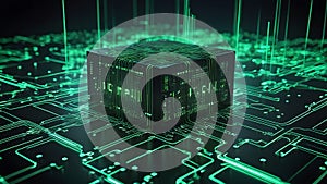 Fractal Technology and Computer Science: Data Circles, Math Concepts, and Texture Elements in a Space Design Backdrop