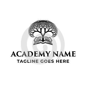 Fractal Tree and Book Logo