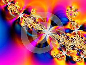 Fractal - Tropical Flowers and Spirals