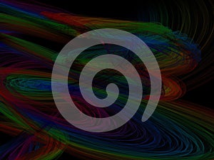 Fractals with colored veils