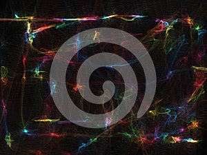 Fractals with colored veils