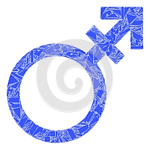 Fraction Mosaic Alternate Gender Symbol Icon