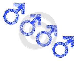 Fraction Mosaic Male Cohort Symbol Icon