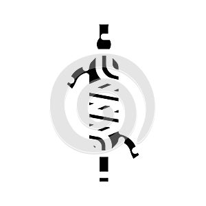 fractionating column chemical glassware lab glyph icon vector illustration