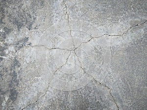 Fracture , hiatus , leak on cement wall or floor.