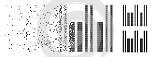 Barcode Fragmented Pixel Halftone Icon