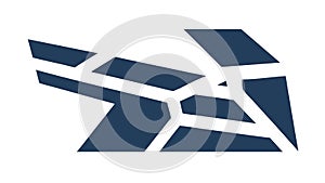 Fractured Geometric Abstract Shape Vector Element, vector design Generative AI