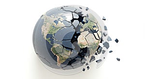 Cracked Planet Earth photo