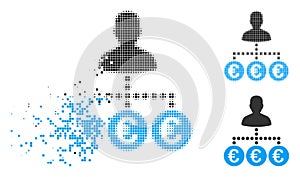 Fractured Pixel Halftone Euro Payer Icon