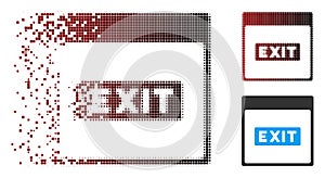 Fractured Pixel Halftone Exit Caption Calendar Page Icon