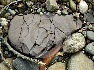 Fractured rock resembling a foot