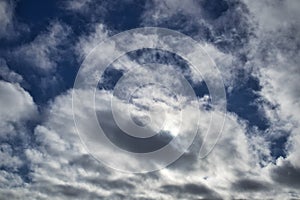 Fractus clouds on blue sky