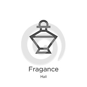 fragance icon vector from mall collection. Thin line fragance outline icon vector illustration. Outline, thin line fragance icon