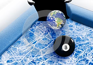 Fragil Earth Behind The Global Eight Ball ~ Concep