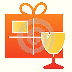 Fragile box line icon. Fragile cargo package with glassware. Postal service vector design concept, outline style