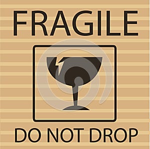 Fragile or Breakable Material packaging symbol