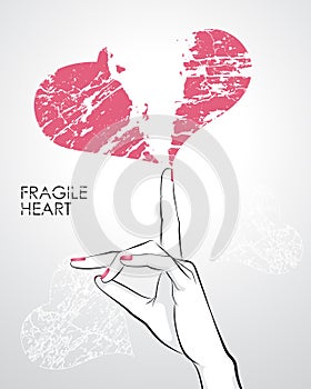 Fragile broken heart