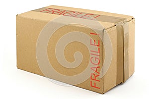 Fragile cardboard box