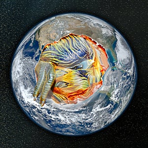 Fragile Earth environmental abstract