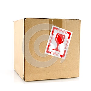 Fragile filled carton box