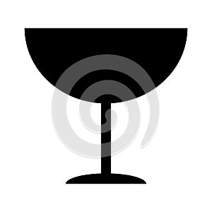 Fragile flat icon isolated on white background. Fragile package symbol. Label vector illustration