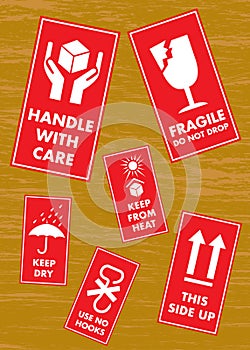 Fragile Handle with Care Label Sticker