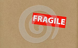 fragile label on packet