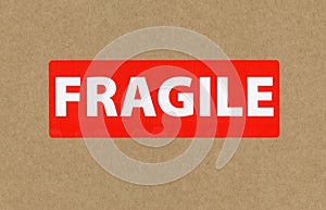 fragile label on packet