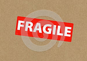 fragile label on packet