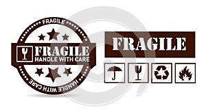 Fragile package illustration design