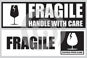 Fragile package label set