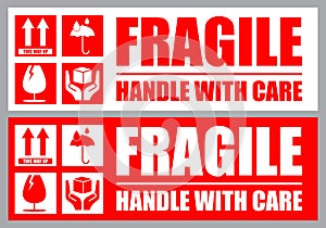 Fragile package label set