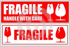 Fragile package label set