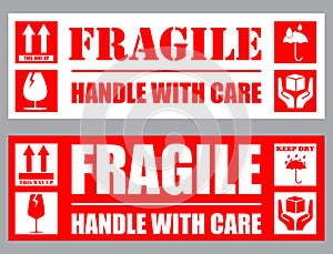 Fragile package label set