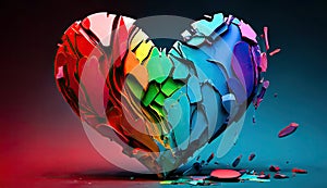 Fragile Rainbow Heart: Reflections on Love, Loss, and Resilience - Generative AI