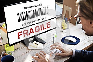 Fragile Sensitive Technology Business Concept