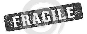 fragile rectangular sign. fragile stamp