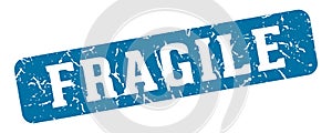 fragile rectangular sign. fragile stamp