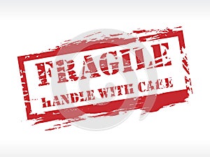 Fragile stamp rubber stamp