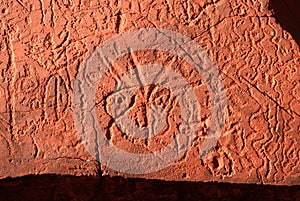 Fragment of aboriginal rock carving