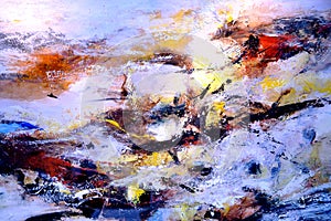 Fragment of abstract colour oil painting