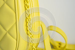 Fragment accessories of an yellow bag