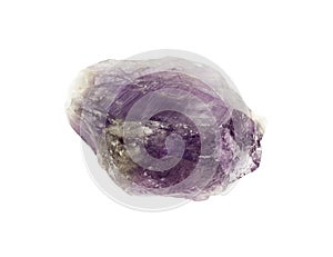 Fragment of amethyst mineral on background