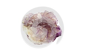 Fragment of amethyst mineral on background