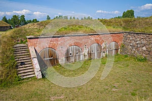 Fragment of the ancient bastions of the city of Hamina. Finland